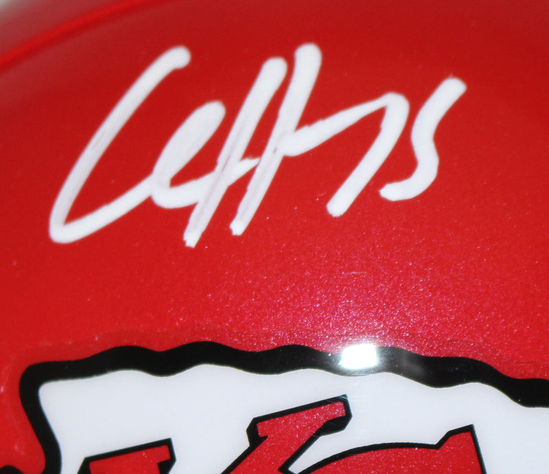 Clyde Edwards-Helaire Signed Kansas City Chiefs VSR4 Mini Helmet
