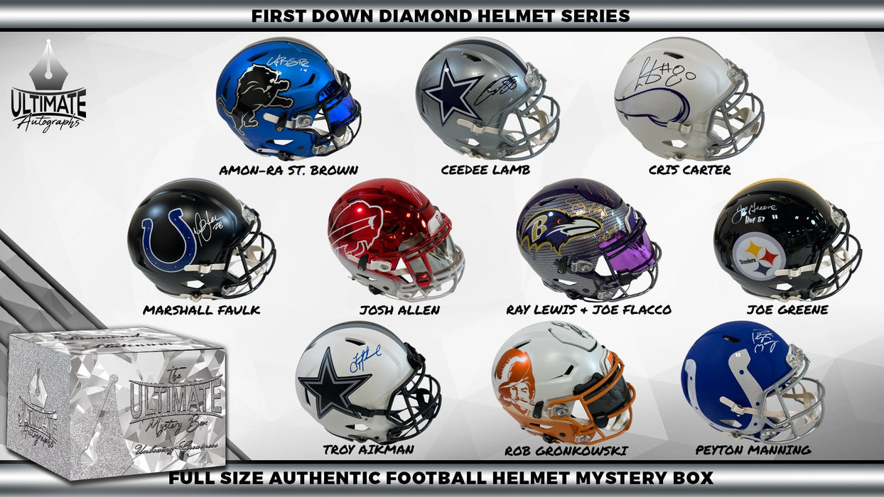 Live Break #4 - **DOUBLE BOX BREAK** - Autographed Full Size Diamond Helmet Mystery Box "First Down" Series - 1/20/2025 - 6:00 PM CT