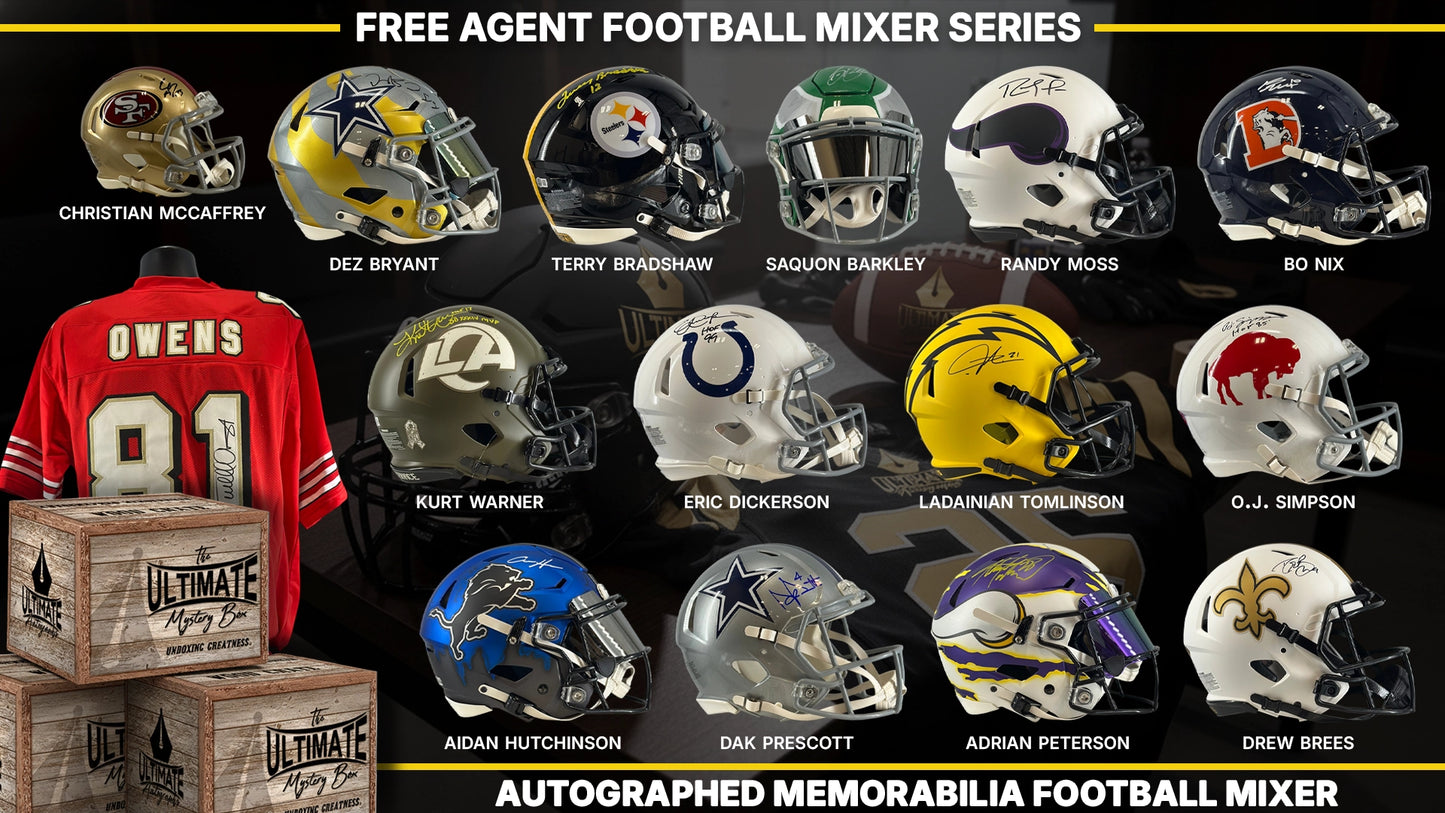 Free Agent Autographed Football Mixer Live Break Series