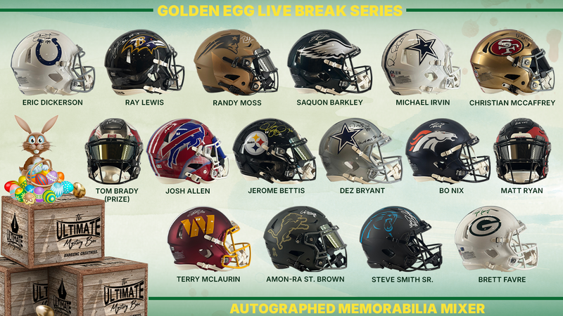 Golden Egg Autographed Full-Size Helmet Live Break Series
