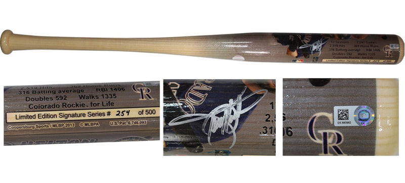 Todd Helton Autographed Colorado Rockies Baseball Bat (LE /500)