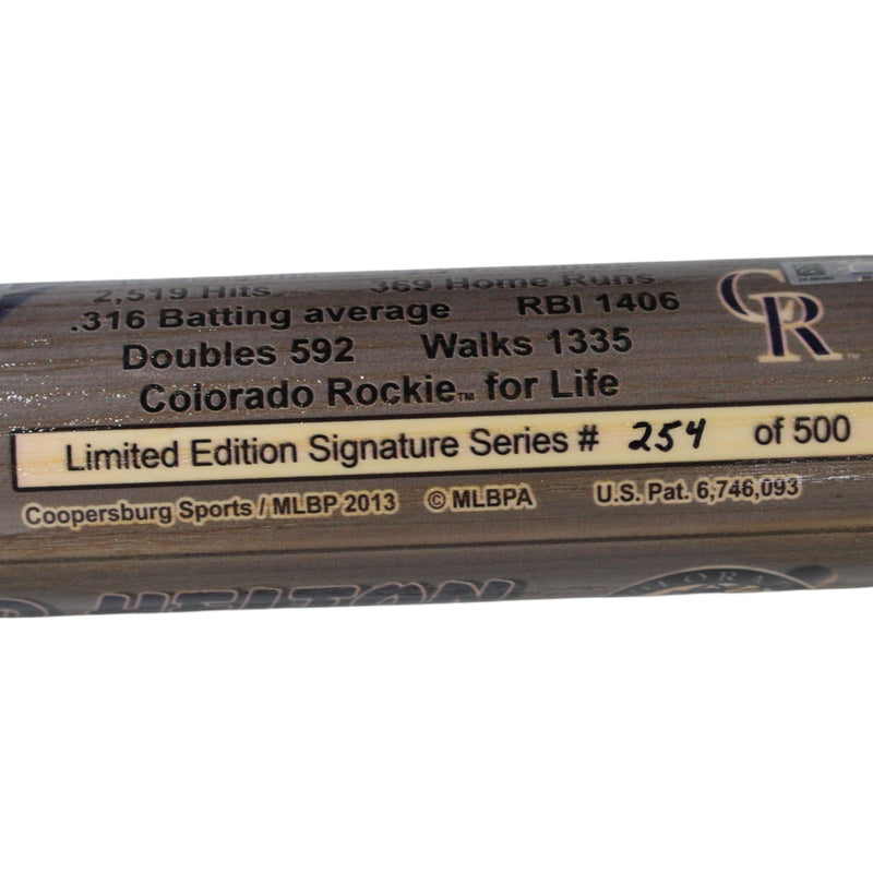 Todd Helton Autographed Colorado Rockies Baseball Bat (LE /500)