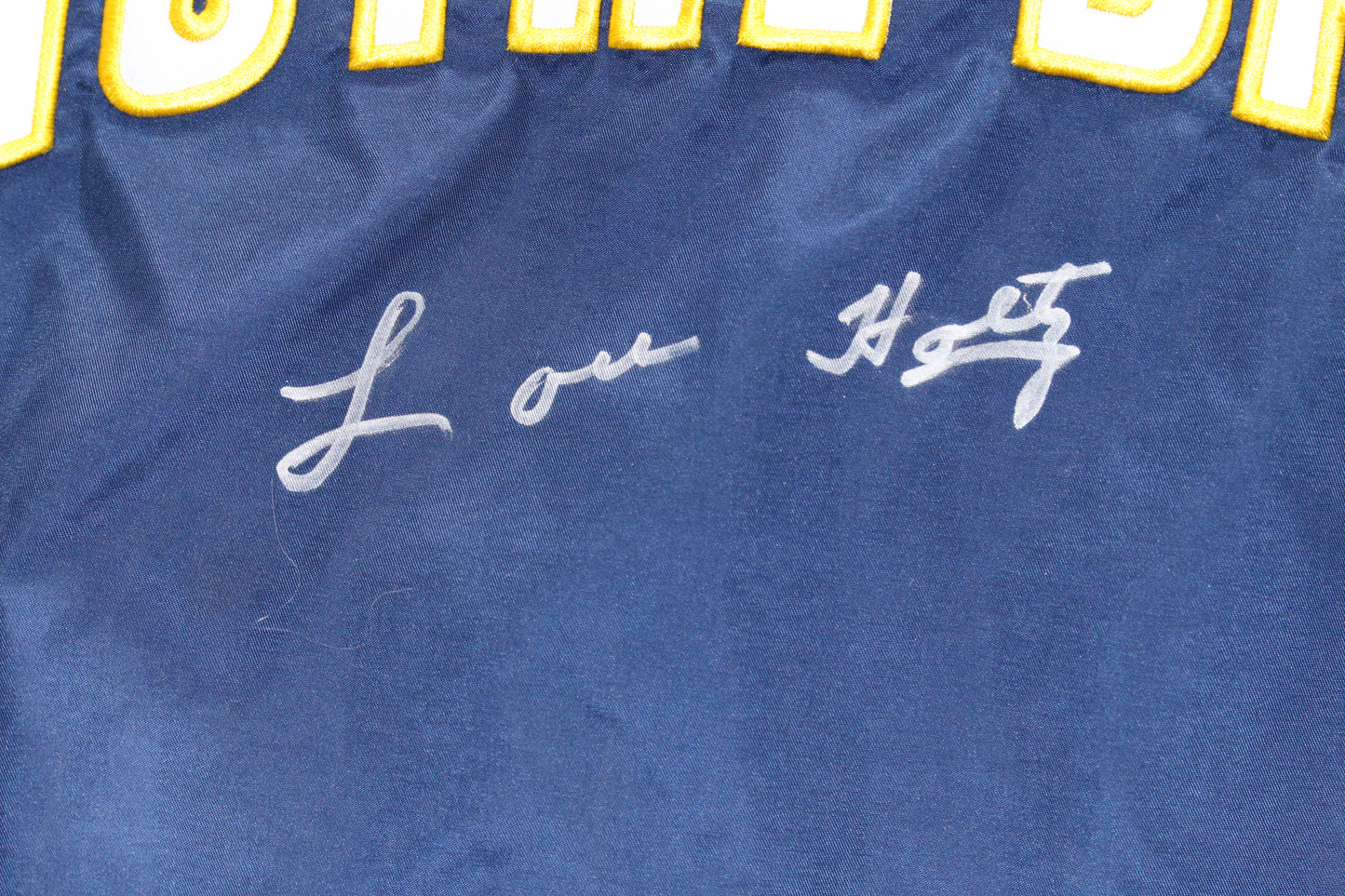 Lou Holtz Autographed Notre Dame Fighting Irish Pullover Size L