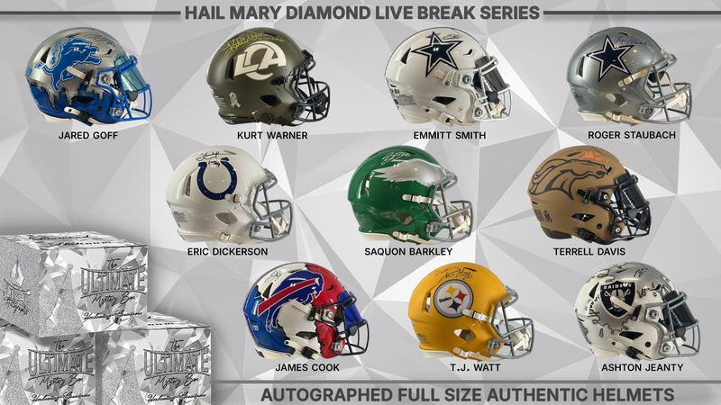 Hail Mary Diamond Full Size NFL Helmet Live Break Series