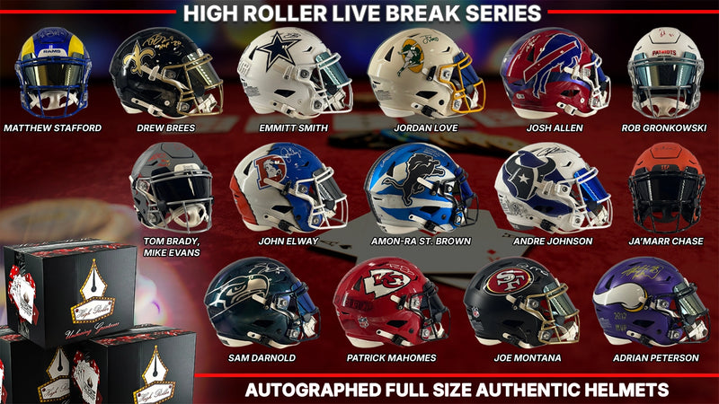 High Roller Loaded Dice Autographed Authentic Football Helmet Live Break Series