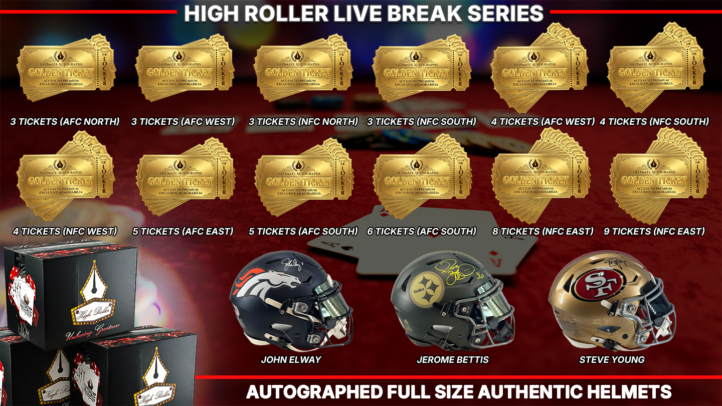 High Roller Loaded Dice Autographed Authentic Football Helmet Live Break Series