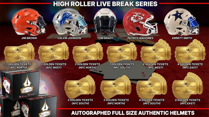 High Roller Loaded Dice Autographed Full-Size Authentic Football Helmet Live Break Series