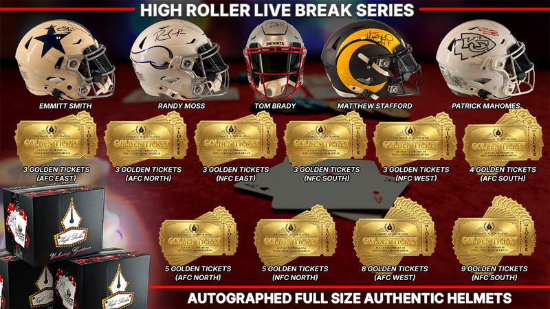 High Roller Loaded Dice Autographed Full-Size Authentic Football Helmet Live Break Series
