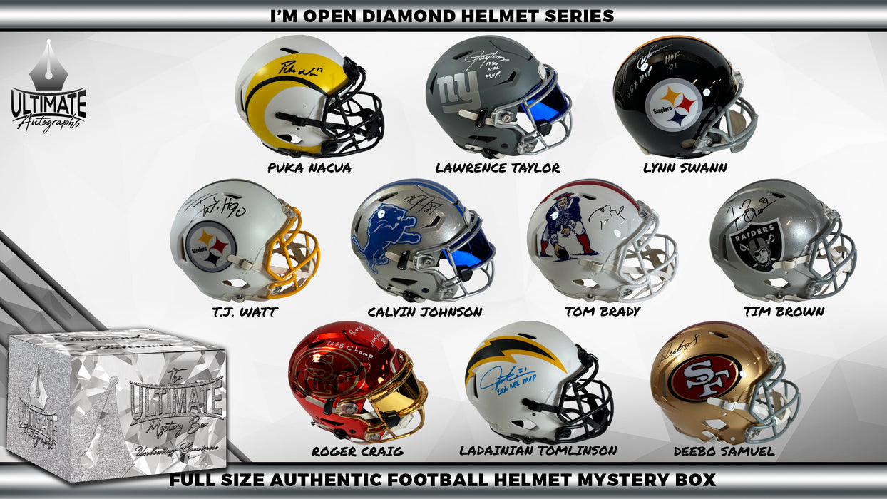 Live Break #1- Autographed Full Size Diamond Helmet Mystery Box "I'm Open!" Series - 5/19/2024 - 12:00 PM CT