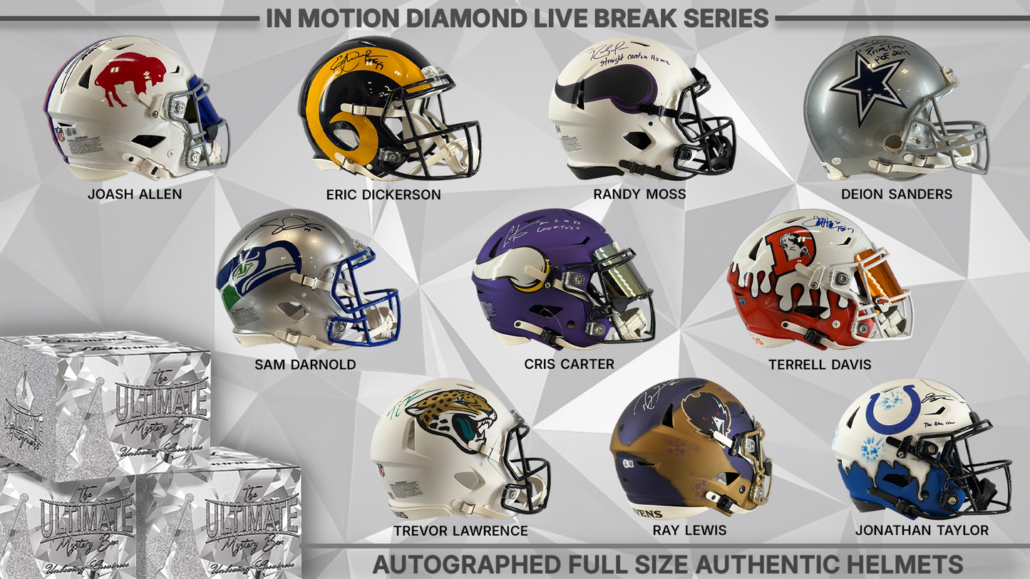 In Motion Diamond Full Size NFL Helmet Live Break Series