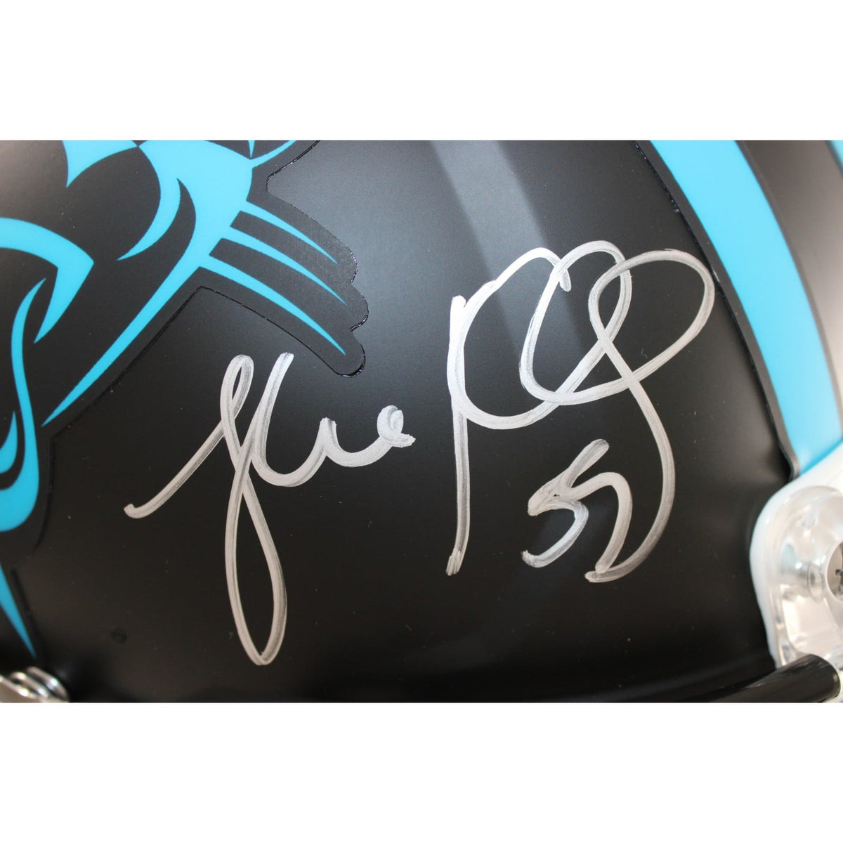 Luke Kuechly Signed Carolina Panthers 2022 Alternate Proline Full Size Helmet