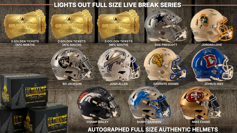 Lights Out Full-Size Authentic and Replica NFL Helmet Live Break Series