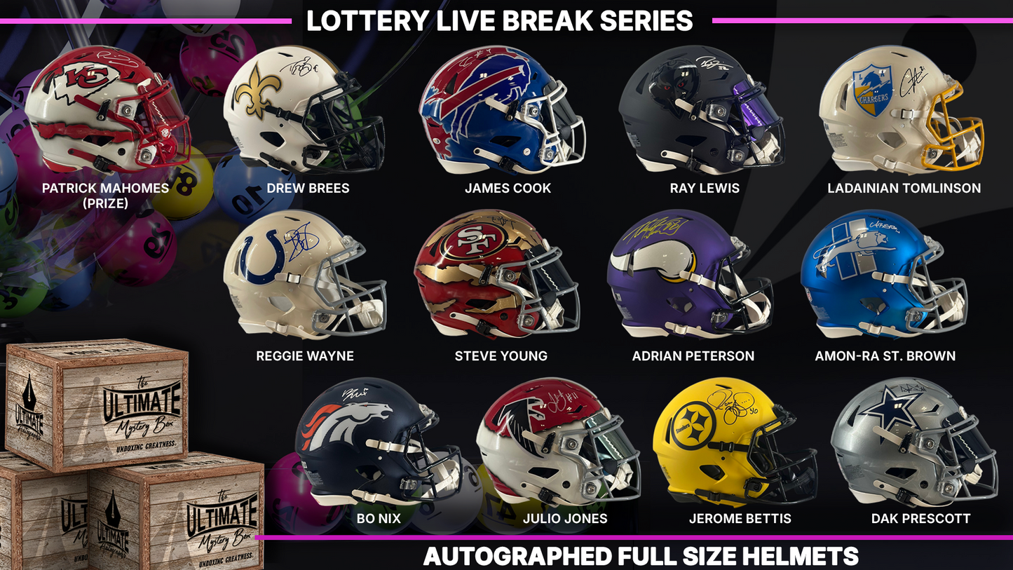 Lottery Autographed Full-Size Helmet Live Break Series