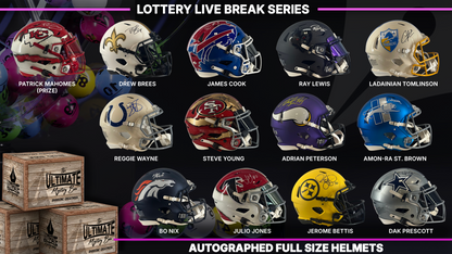 Lottery Autographed Full-Size Helmet Live Break Series