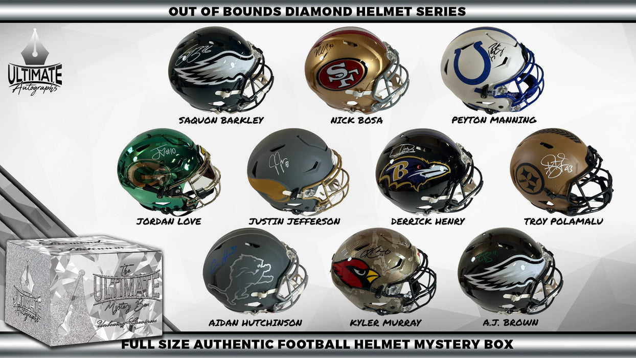 Live Break #1 - **DOUBLE BOX BREAK** - Autographed Full Size Diamond Helmet Mystery Box - "Out of Bounds" - Series - 10/29/2024 - 12:00 PM CT