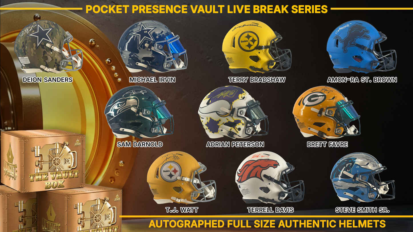 Pocket Presence Vault Full Size NFL Helmet Live Break Series