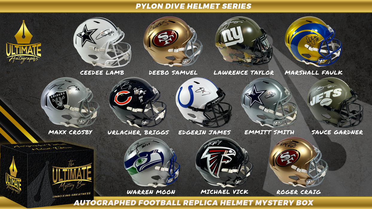 Autographed Full Size Replica Helmet Series Mystery Box -Pylon dive