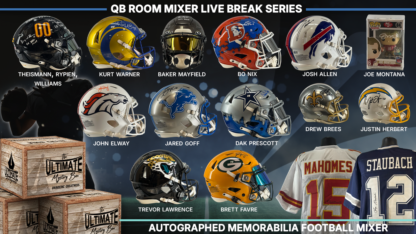 QB Room Autographed Football Mixer Series