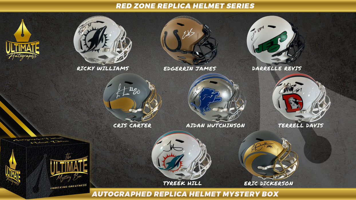 Autographed Full Size Replica Helmet Series Mystery Box - Red Zone