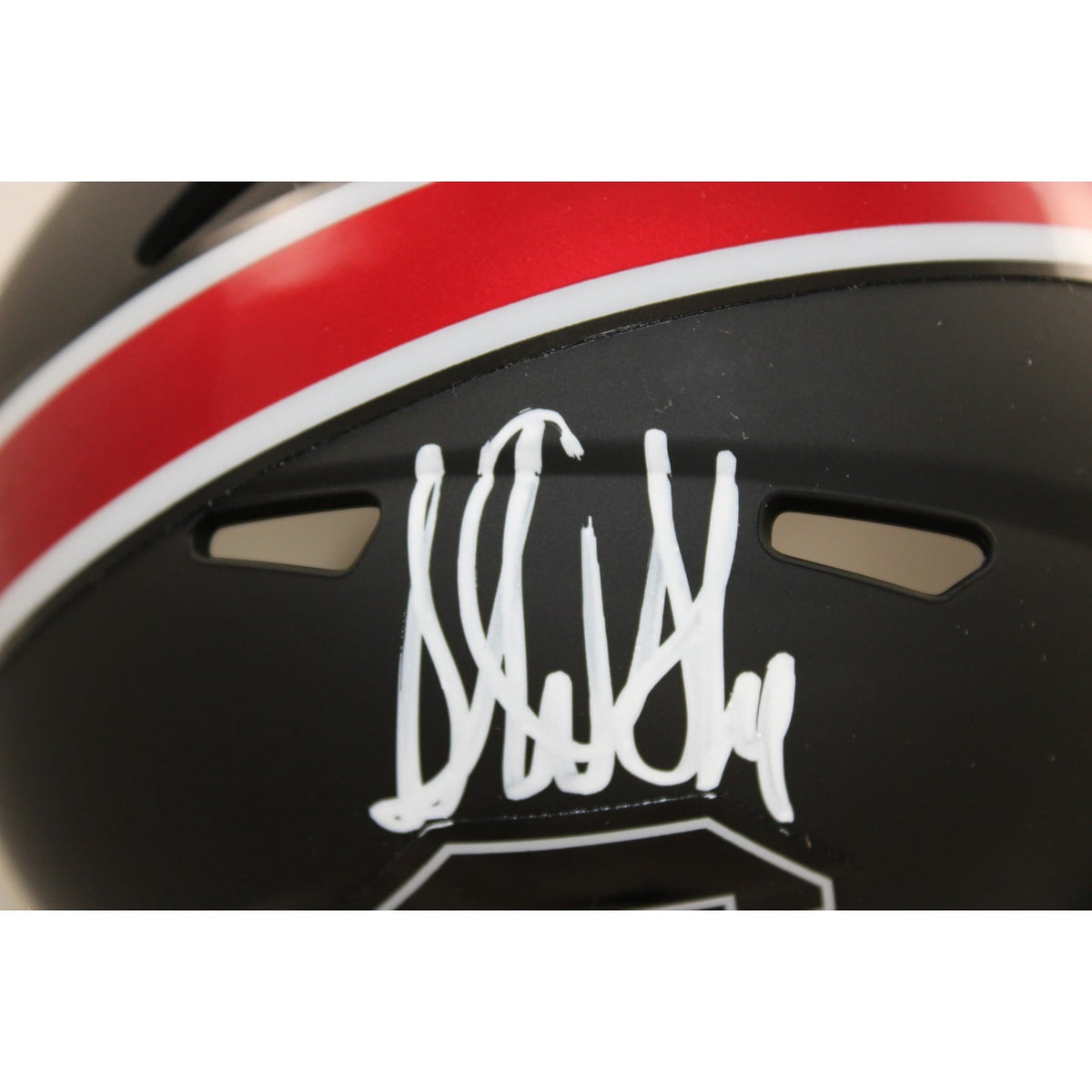 Sterling Sharpe Signed South Carolina Gamecocks Matte Black Mini Helmet