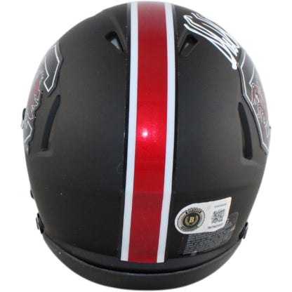 Sterling Sharpe Signed South Carolina Gamecocks Matte Black Mini Helmet