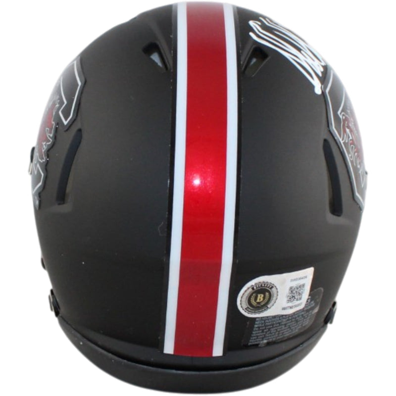 Sterling Sharpe Signed South Carolina Gamecocks Matte Black Mini Helmet