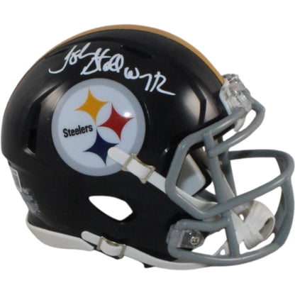 John Stallworth Autographed Pittsburgh Steelers Throwback Mini Helmet
