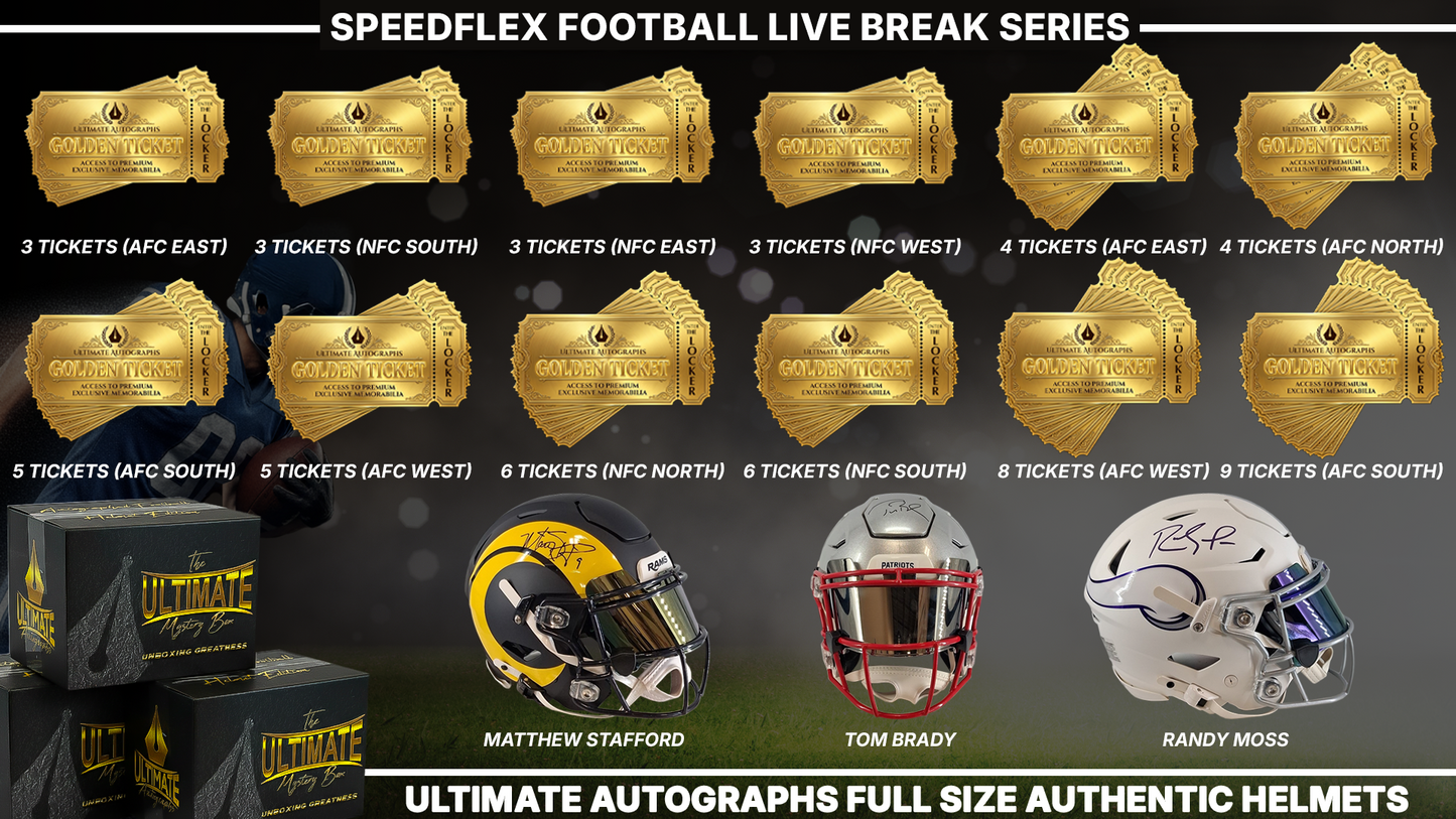 SpeedFlex Autographed Full-Size Football Helmet Live Break Series