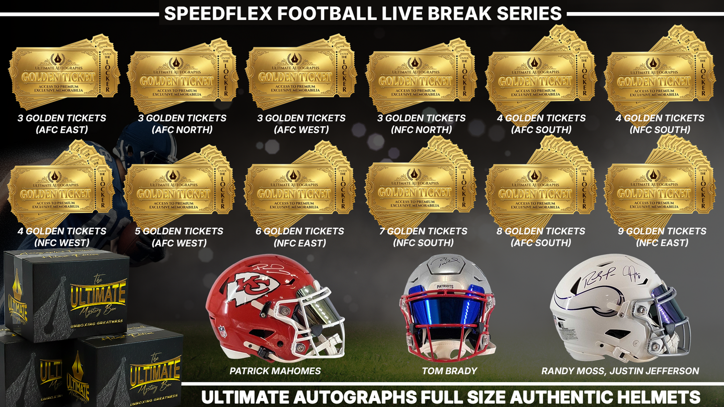 SpeedFlex Autographed Full-Size Football Helmet Live Break Series
