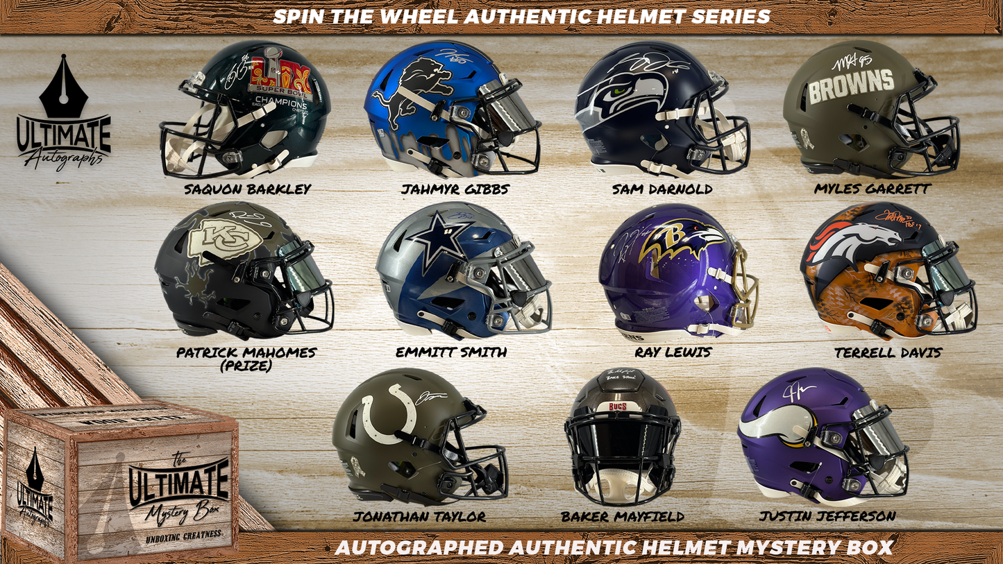 Spin The Wheel Autographed Authentic Helmet Mystery Box Series