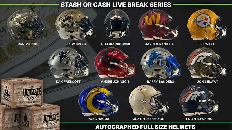 Cash or Stash Full-Size Football Helmet Live Break Series