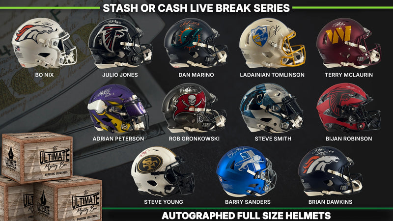 Stash or Cash Full-Size Football Helmet Live Break Series