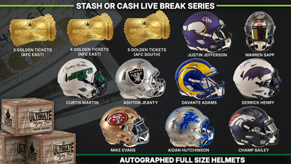 Stash or Cash Full-Size Football Helmet Live Break Series