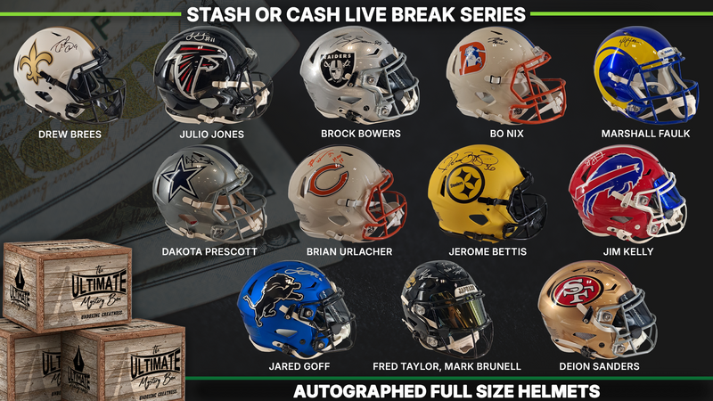 Stash or Cash Full-Size Football Helmet Live Break Series