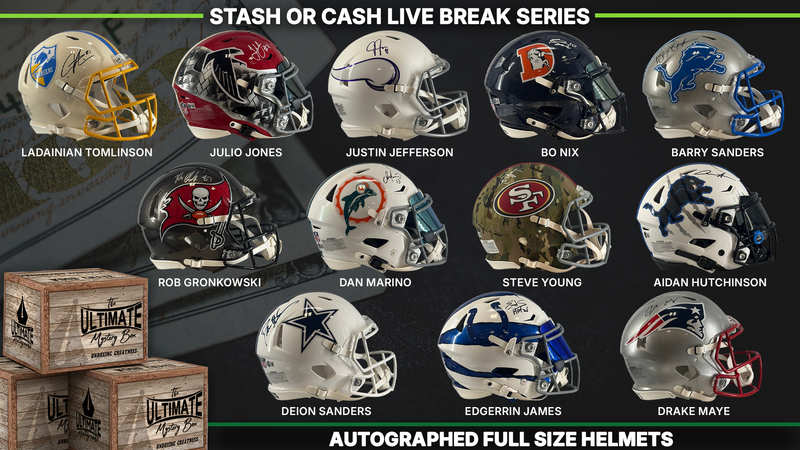 Stash or Cash Full-Size Football Helmet Live Break Series