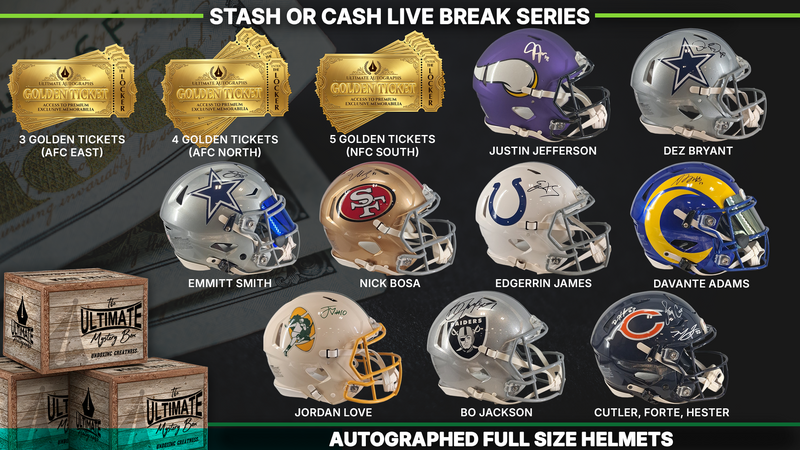 Stash or Cash Full-Size Authentic and Replica Football Helmet Live Break Series
