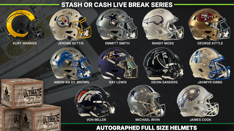 Stash or Cash Full-Size Football Helmet Live Break Series