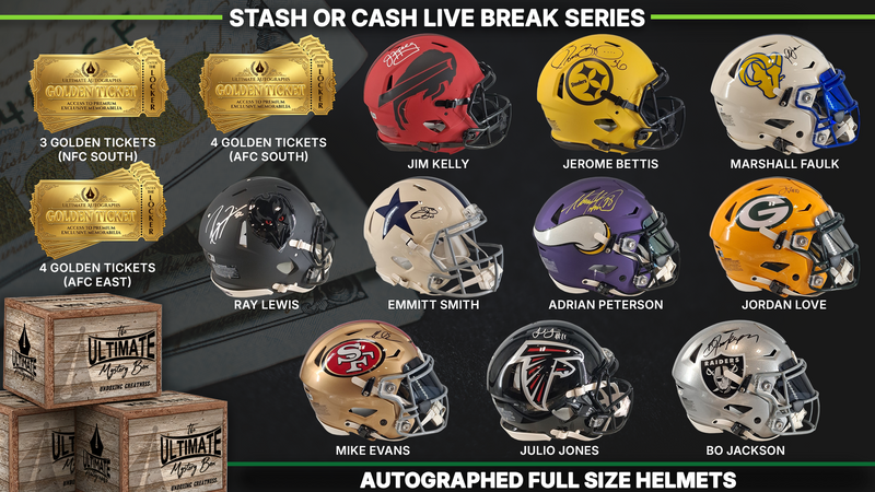 Stash or Cash Full-Size Football Helmet Live Break Series