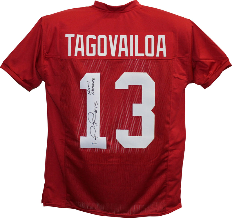 Tua Tagovailoa Autographed Alabama Custom College Jersey