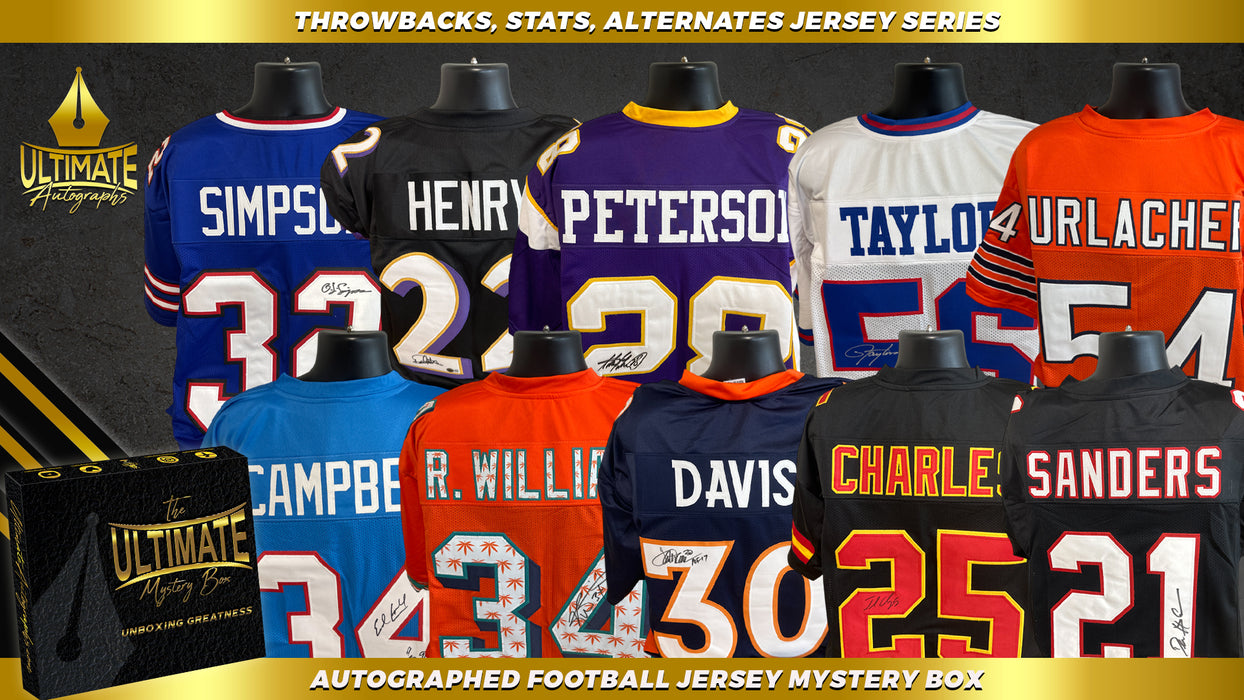 Autographed Football Jersey Mystery Box - Throwbacks, Stats, and Alternates