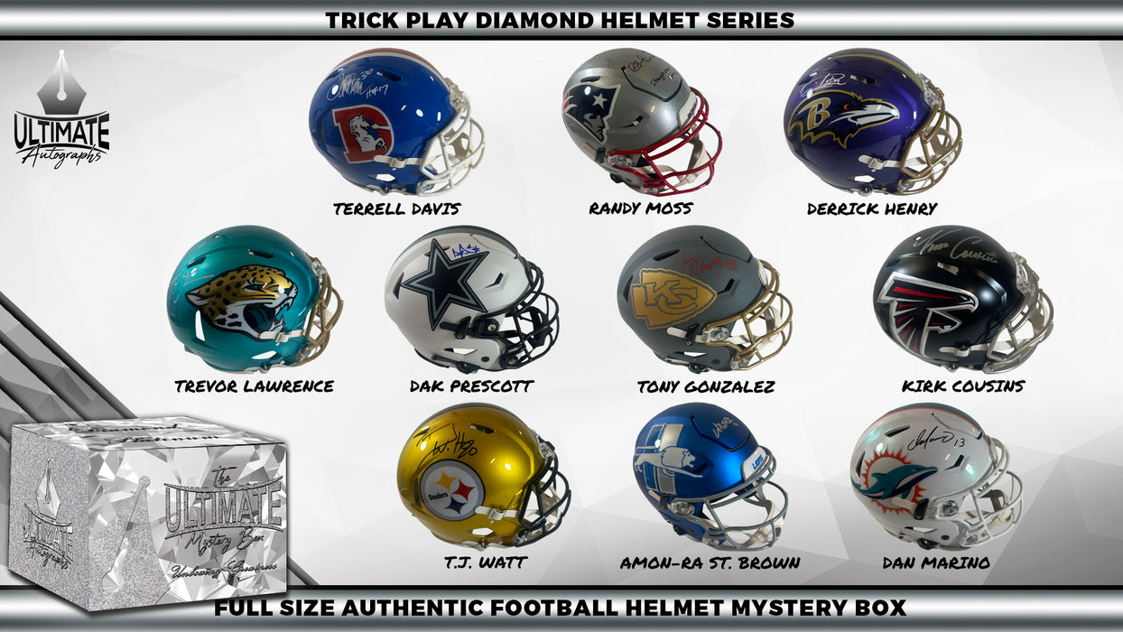 Live Break #1 - *QUAD BOX BREAK * Autographed Full Size Diamond Helmet Mystery Box "Trick Play" Series - 9/21/2024 - 12:00 PM CT