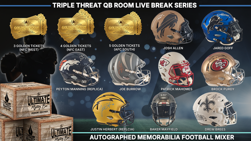 Triple Threat QB Room Full-Size Helmet Live Break Series