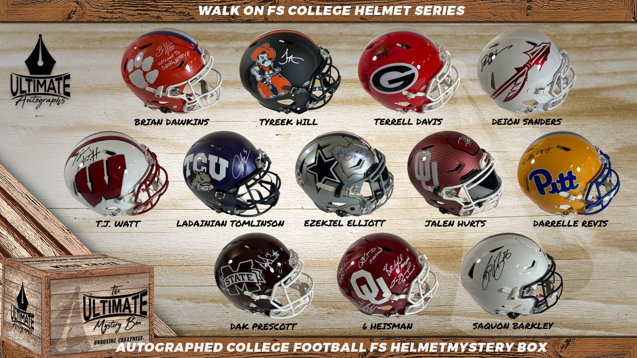 *Quad Box Break* Live Break #1  - Walk On - College Football Full Size Helmet Series! - 10/23/24 - 3:00 PM CT