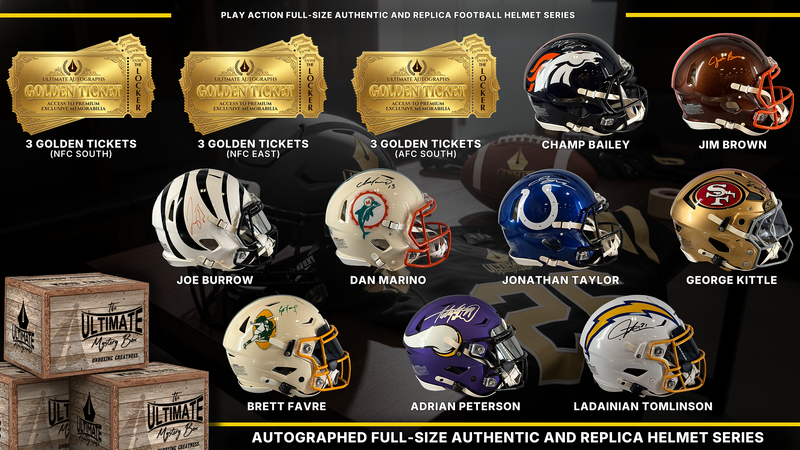 Play Action Full-Size Authentic and Replica Football Helmet Live Break Series