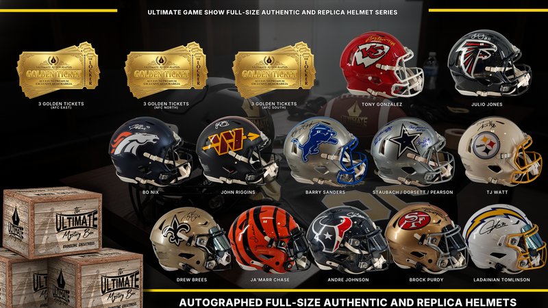 UA headliner graphic — Ultimate Game Show Full-Size Authentic and Replica Helmet Live Break Series