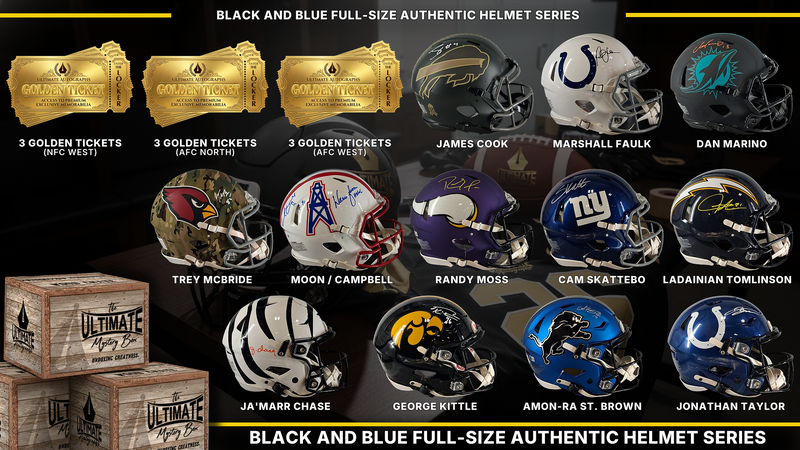 Black and Blue Full-Size Authentic Helmet Live Break Series