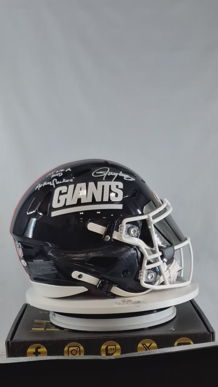 Black and Blue SpeedFlex Autographed Full-Size Football Helmet Live Break Series