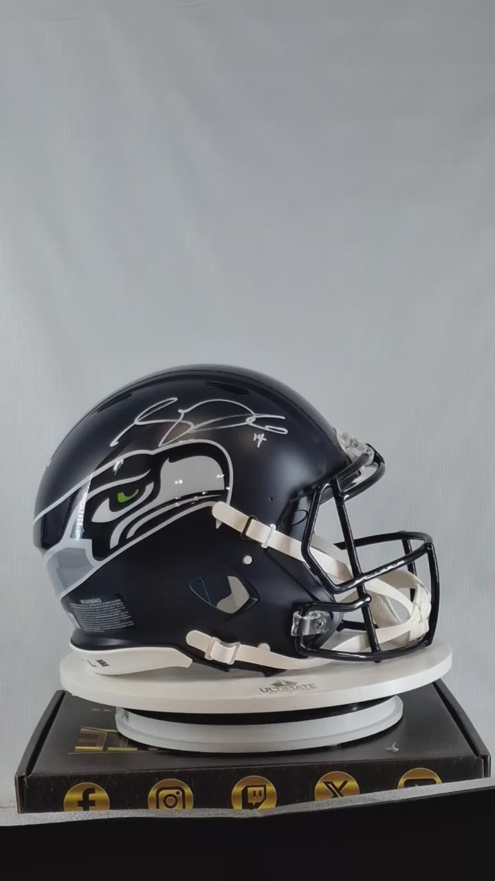 Black and Blue SpeedFlex Autographed Full-Size Football Helmet Live Break Series