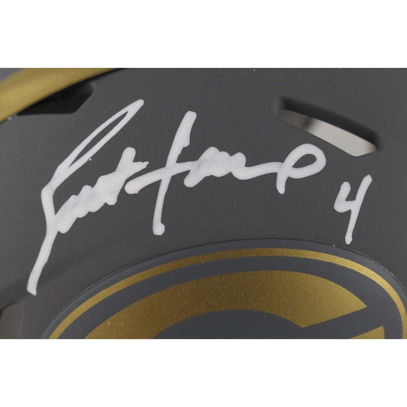 Brett Favre Autographed Green Bay Packers Slate Mini Helmet