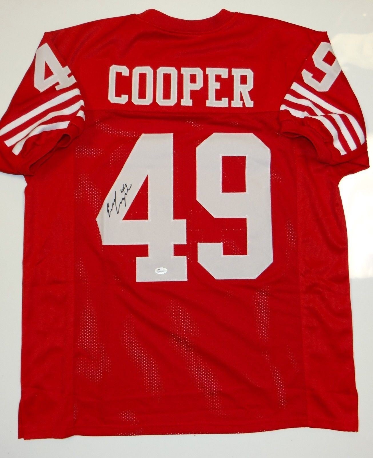 Earl Cooper Autographed Red Custom Football Jersey